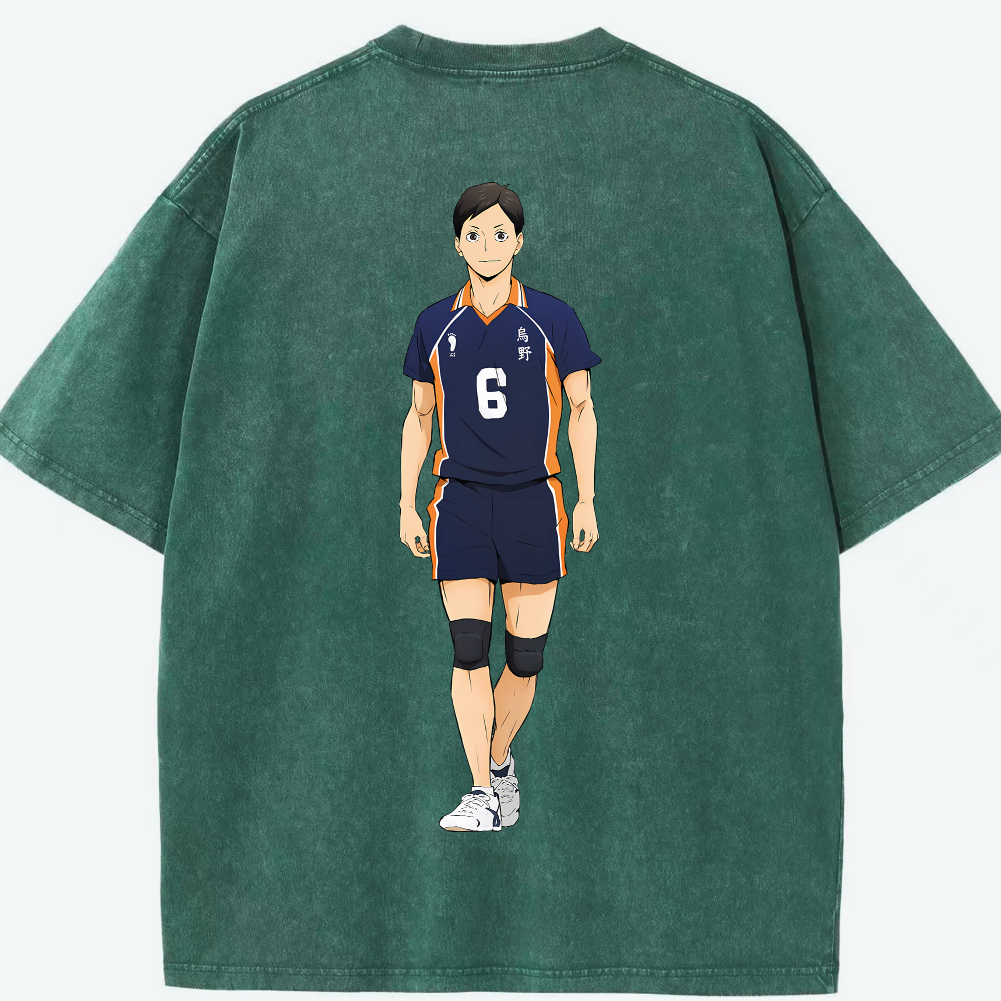 （画像用） ハイキュー!! Haikyu!! 綿100% ヴィンテージ風 半袖Tシャツ（背面プリント）